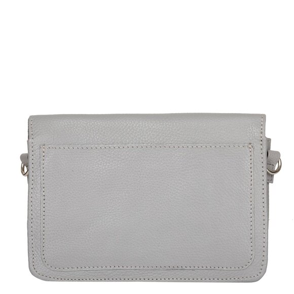 Leather Grey Crossbody Shoulder Bag – Sling Messenger Bag for Work, Daily Use - Picture 9 of 10